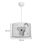 Παιδικό φωτιστικό οροφής Koala led E27 πολύχρωμο PVC Φ30x20εκ - Image 4