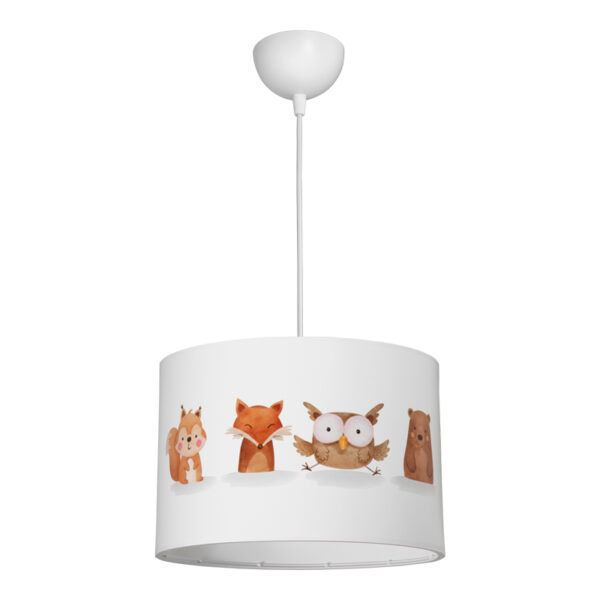 Παιδικό φωτιστικό οροφής Wooda  led E27 πολύχρωμο PVC Φ30x20εκ