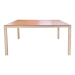 Τραπέζι Nares σαμπανί αλουμίνιο plywood σε φυσική απόχρωση 180x90x72.5εκ - Image 2