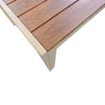 Τραπέζι Nares σαμπανί αλουμίνιο plywood σε φυσική απόχρωση 180x90x72.5εκ - Image 3