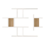 Ραφιέρα τοίχου Ledia λευκό με oak 110,6x14,5x78εκ - Image 3