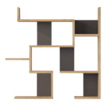 Ραφιέρα τοίχου Maze  oak με ανθρακί 93,3x14,5x90εκ - Image 3
