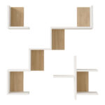 Ραφιέρα τοίχου Verso λευκό με oak 99,4x14,5x103εκ - Image 3
