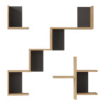 Ραφιέρα τοίχου Verso oak με ανθρακί 99,4x14,5x103εκ - Image 3