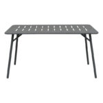 Τραπεζαρία Moraja Federal  σετ 5τεμ μαύρο μέταλλο 140x80x72εκ - Image 4