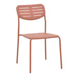 Τραπεζαρία Moraja Deraby I σετ 3τεμ terracotta μέταλλο 70x70x73εκ - Image 5