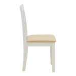 Τραπεζαρία Dallan Lars 5τεμ λευκό rubberwood Φ100(+38)x100x75εκ - Image 9