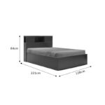 Κρεβάτι με στρώμα Olympus-Perfecto wenge 120x200εκ - Image 4