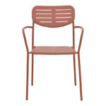 Πολυθρόνα Deraby στοιβαζόμενη terracotta μέταλλο 56x45.5x83εκ - Image 5