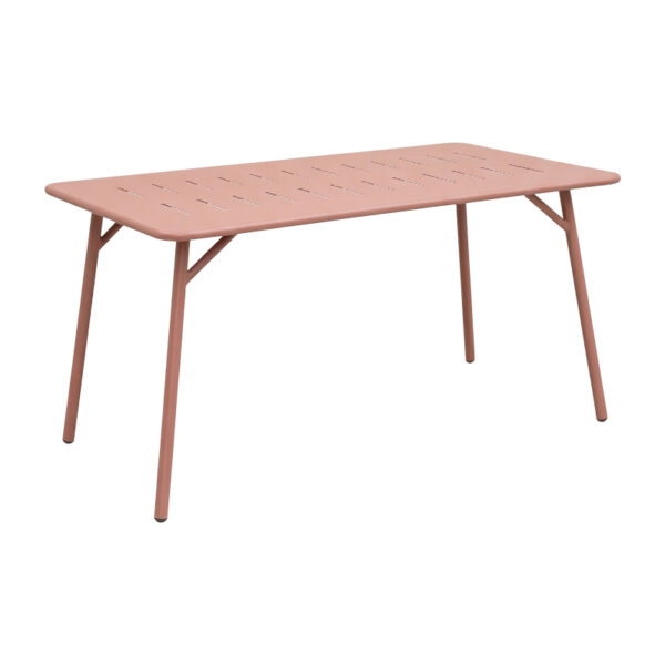 Τραπέζι Moraja  terracotta μέταλλο 140x80x72εκ
