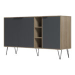Μπουφές Balain  sonoma-ανθρακί 142x35.5x83εκ - Image 5