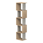 Βιβλιοθήκη Cubik sonoma- γκρι μπεζ οψη μαρμάρου 35x30x161εκ - Image 4