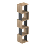 Βιβλιοθήκη Cubik sonoma- ανθρακί 35x30x161εκ - Image 5