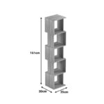 Βιβλιοθήκη Cubik sonoma- ανθρακί 35x30x161εκ - Image 7