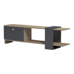 Έπιπλο τηλεόρασης Standi σε sonoma-ανθρακί 120x25x36.8εκ - Image 5