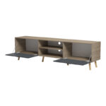 Έπιπλο τηλεόρασης Gorna  sonoma-ανθρακί 180x35x48.6εκ - Image 2