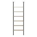 Βιβλιοθήκη επιτοίχια Dimmo sonoma-μαύρο μέταλλο 60x20x180εκ - Image 3