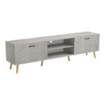 Έπιπλο τηλεόρασης Gorna  μπεζ εφέ μαρμάρου 180x35x48.6εκ - Image 3