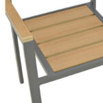 Πολυθρόνα Breze στοιβαζόμενη plywood σε φυσική-αλουμίνιο σε ανθρακί απόχρωση 57.5x60x88εκ - Image 8