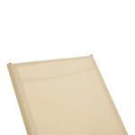 Ξαπλώστρα Boka αλουμίνιο cappuccino- textilene σε σαμπανί 60x192x31εκ - Image 4