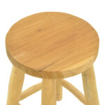 Σκαμπό Sega  teak ξύλο σε φυσική απόχρωση Φ30x45εκ - Image 4