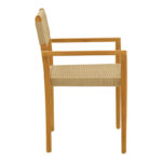 Πολυθρόνα Lengan  σκελετός teak ξύλο σε φυσική απόχρωση-μπεζ σχοινί 54x52x80εκ - Image 4