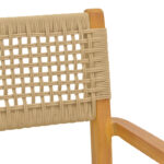 Πολυθρόνα Lengan  σκελετός teak ξύλο σε φυσική απόχρωση-μπεζ σχοινί 54x52x80εκ - Image 7