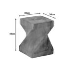 Σκαμπό Twister  suar ξύλο σε φυσική απόχρωση 30x30x45εκ - Image 4