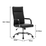Καρέκλα γραφείου διευθυντη Mavel  PU λευκό 55x62x100-110εκ - Image 10