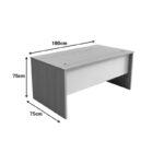 Γραφείο εργασίας Armadi sonoma-λευκό 180x75x75εκ - Image 3