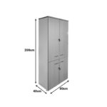 Ντουλάπα γραφείου Armadi  sonoma-λευκό 80x40x200εκ - Image 3