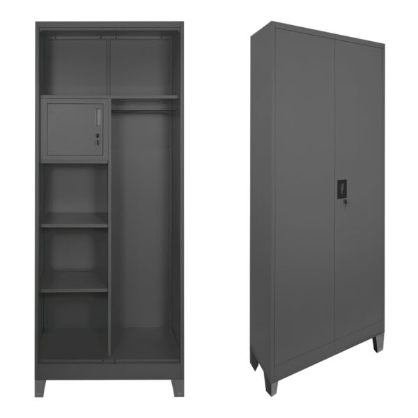 Μεταλλική ντουλάπα Zogi  με χώρισμα ανθρακί 70x40x190εκ