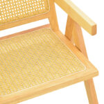 Πολυθρόνα Winslow  rubberwood-rattan σε φυσική απόχρωση 51x54x80εκ - Image 9