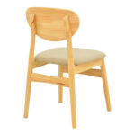 Καρέκλα Cardith rubberwood-plywood σε φυσική απόχρωση-pu μπεζ 48x51x78εκ - Image 3