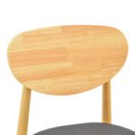 Καρέκλα Cardith rubberwood-plywood σε φυσική απόχρωση-pu μαύρο 48x51x78εκ - Image 8