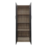 Ντουλάπα δίφυλλη Athos σε sonoma-ανθρακί απόχρωση 60x42x180εκ - Image 4