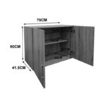 Πατάρι ντουλάπας δίφυλλο Athos σε wenge απόχρωση 80x42x60εκ - Image 5