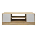 Έπιπλο τηλεόρασης Sasa  sonoma-λευκό 120x35x41.5εκ - Image 4