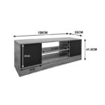 Έπιπλο τηλεόρασης Sasa  sonoma-λευκό 120x35x41.5εκ - Image 5