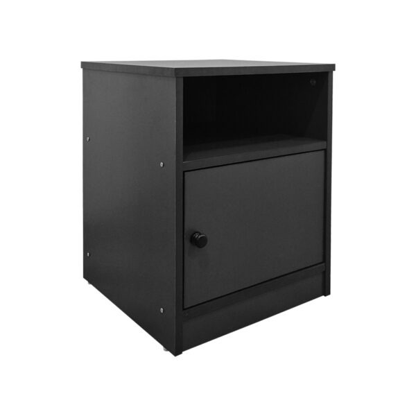 Κομοδίνο Lenea  ανθρακί 40x40x50εκ