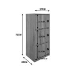 Ντουλάπα-στήλη Wirdia  λευκό 30.5x24x71.5εκ - Image 4