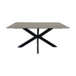 Τραπέζι Bethan sonoma με γκρι mdf και μαύρο μέταλλο 160x80x75εκ - Image 2