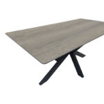 Τραπέζι Bethan  sonoma με γκρι mdf και μαύρο μέταλλο 180x90x75εκ - Image 3