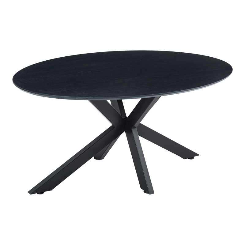 392-000019 Τραπέζι Makrey μαύρο mdf- μεταλλικά πόδια 160x90x75εκ - Image 1