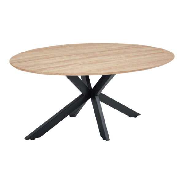 Τραπέζι Makrey  sonoma mdf- μαύρα μεταλλικά πόδια 180x90x75εκ