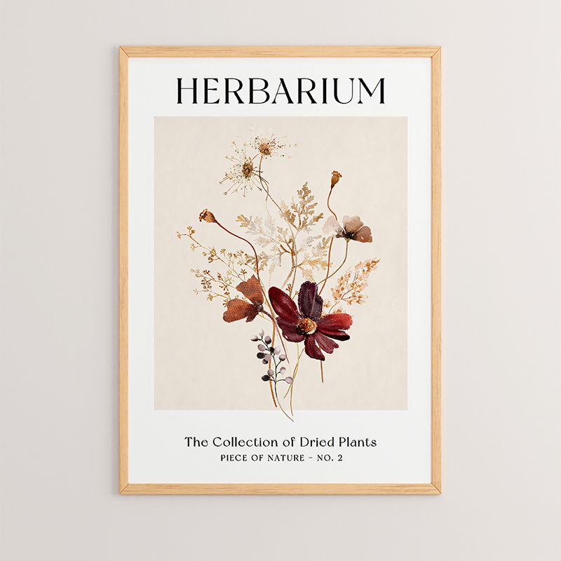 409-000018 Πίνακας Herab με ψηφιακή εκτύπωση και πλαίσιο 33x1.5x48εκ - Image 1