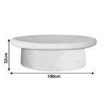 Τραπέζι σαλονιού Herona mdf λευκό 100x60x32εκ - Image 3