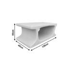 Τραπέζι σαλονιού Nafel mdf λευκό 120x60x45εκ - Image 5