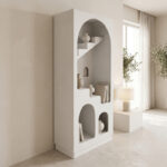 Βιβλιοθήκη-ραφιέρα Boolten mdf λευκό 80x38x190εκ
