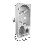 Βιβλιοθήκη-ραφιέρα Boolten mdf λευκό 80x38x190εκ - Image 4
